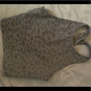 leopard print sports bra/tank